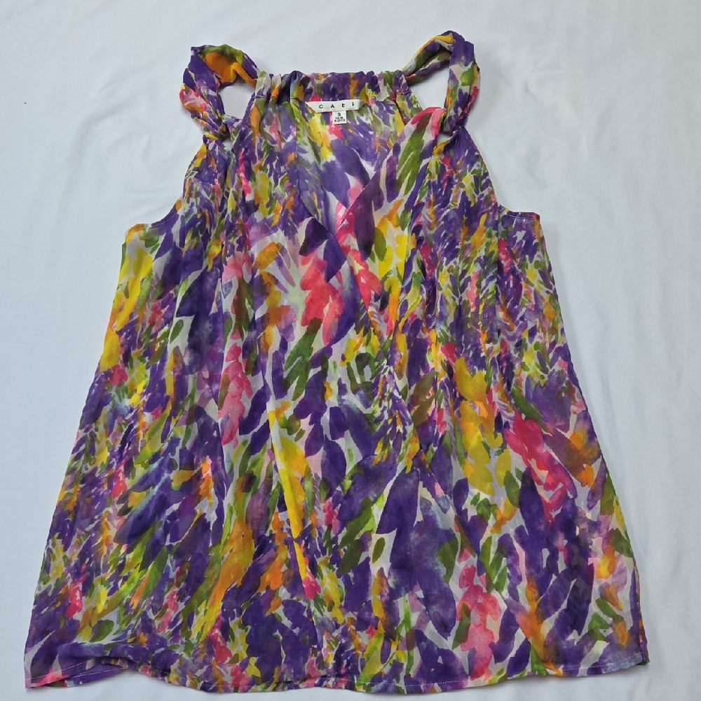 CAbi Petals Floral Halter Blouse #730